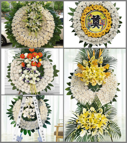 浙江省金华浦江县花桥乡塘波村花圈速递